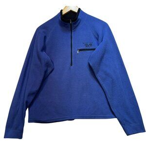 Mountain Hardwear Women's Polartec Half Zip Pullover Fleece Jacket Blue Solid